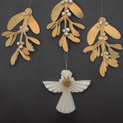 only natural anhaenger goldene mistelzweige wunderschoen-gemacht