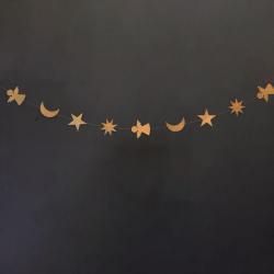 only natural girlande goldene engel sterne mond wunderschoen-gemacht