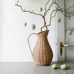 bungalow dk deko ostereier apier mache egg anila gruene hase blumenmuster wunderschoen-gemacht