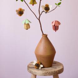 bungalow dk honeycomb papier bienen bees honey  wunderschoen-gemacht