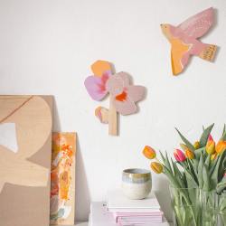 Kaisu Mari wandschmuck fruehlingsblueten rosa wunderschoen-gemacht