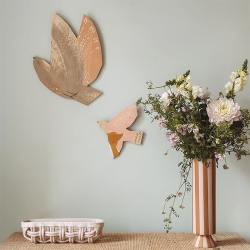 Kaisu Mari wandschmuck soulbird vogel helmi goldene Punkte wunderschoen-gemacht