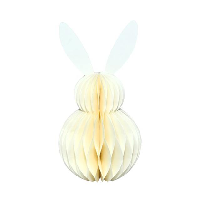 only natural deko papier honeycomb bunny osterhasen stehender weisser wunderschoen-gemacht
