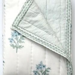 rozablue tagesdecken quilts edelweiss streifen blau wunderschoen-gemacht