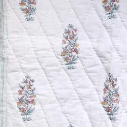 rozablue tagesdecken quilts schneeflocke blumen blau rosa wunderschoen-gemacht