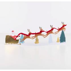 meri meri 3d karte weihnachtsmann schlitten santas sleigh wunderschoen-gemacht