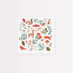 meri meri papierservietten winter woodland waldtiere wunderschoen-gemacht