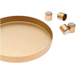 rico design metalltablett magnetische kerzenhalter goldene wunderschoen-gemacht