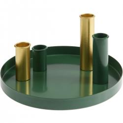 rico design metalltablett magnetische kerzenhalter gruen gold wunderschoen-gemacht
