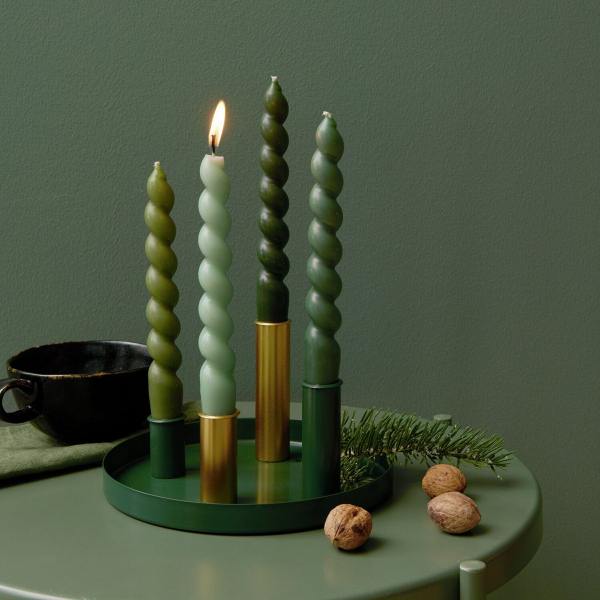 rico design metalltablett magnetische kerzenhalter gruen gold wunderschoen-gemacht