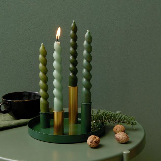 rico design metalltablett magnetische kerzenhalter gruen gold wunderschoen-gemacht