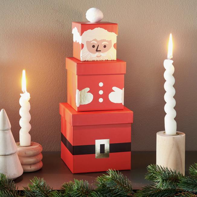 rico design geschenkboxen weihnachtsmann 3 teilig wunderschoen-gemacht
