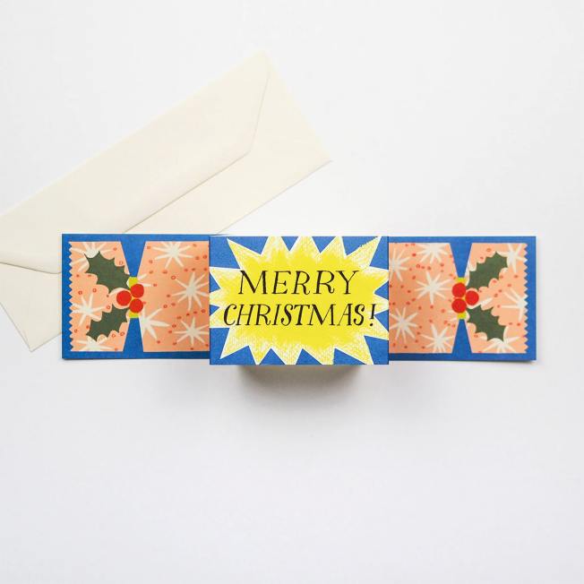 hadley paper goods karte christmas cracker knallbonbon wunderschoen-gemacht