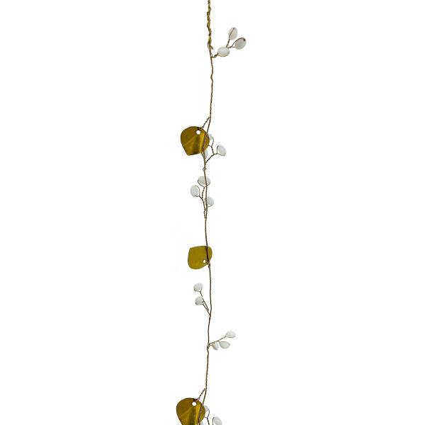 Shishi blaetter girlande goldene weisse perlen wunderschoen-gemacht Shishi blaetter girlande goldene weisse perlen wunderschoen-gemacht