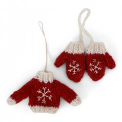 gry sif gestrickter mini pullover handschuhe rot weisse wunderschoen-gemacht