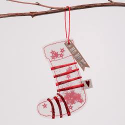 good old friends winter glitzer ornamente stiefel socken roter wunderschoen-gemacht