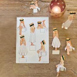 tall hat tales santa lucia bastelbogen wunderschoen-gemacht
