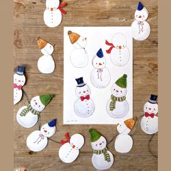 tall hat tales schneemaenner bastelbogen wunderschoen-gemacht