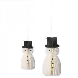bungalow dk papier honeycomb schneemann schneemaenner  wunderschoen-gemacht