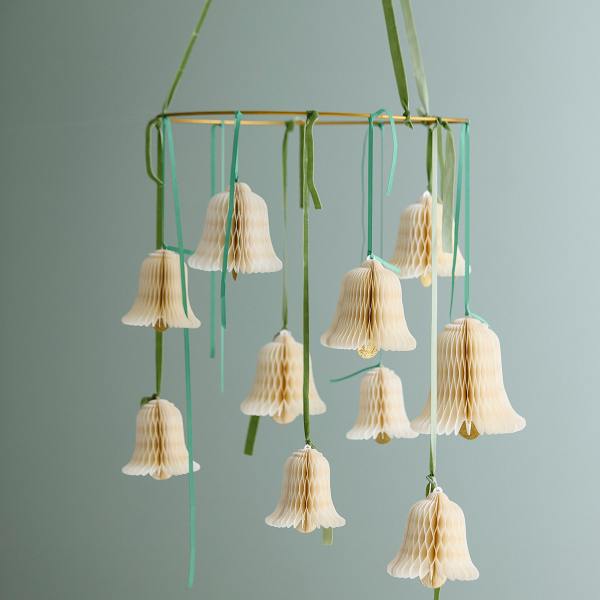 bungalow dk glocke honeycomb glittergolden wunderschoen-gemacht