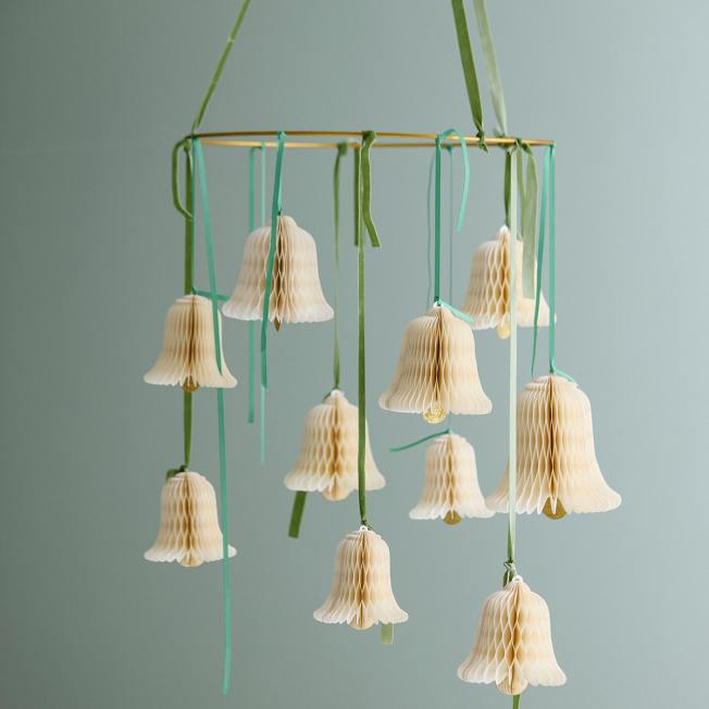 bungalow dk glocke honeycomb glittergolden wunderschoen-gemacht