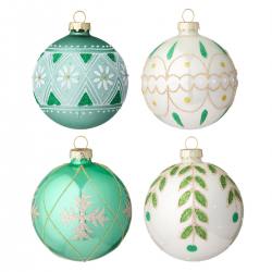 bungalow dk christbaumkugeln boho gruene muster seraphim wunderschoen-gemacht