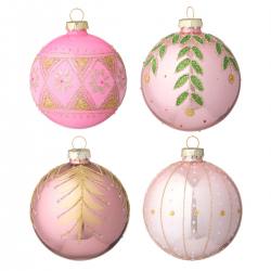 bungalow dk christbaumkugeln boho rosa muster seraphim wunderschoen-gemacht