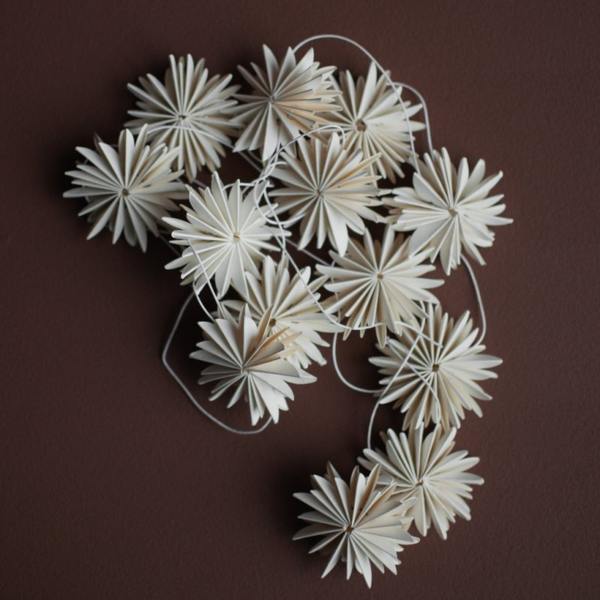 dbkd papier schneeflocken girlande garland flakes weiss wunderschoen-gemacht