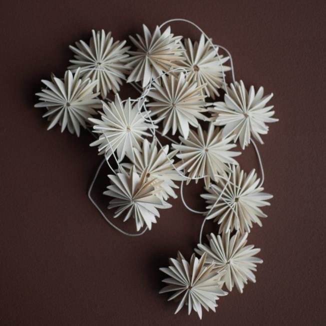 dbkd papier schneeflocken girlande garland flakes weiss wunderschoen-gemacht