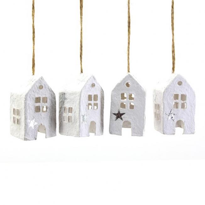 only natural anhaenger pappmachee haeuser wunderschoen-gemacht