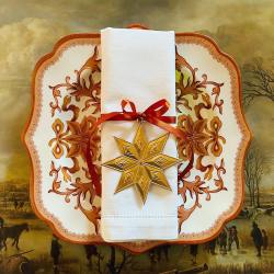 Dresdner Pappen 4 goldene sternenanhaenger wunderschoen-gemacht