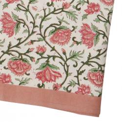 bungalow dk tischdecke rosa  blumenmuster udaipur cerise wunderschoen-gemacht
