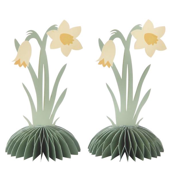 bungalow dk deko papier narzissen standing daffodils wunderschoen-gemacht