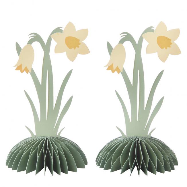 bungalow dk deko papier narzissen standing daffodils wunderschoen-gemacht