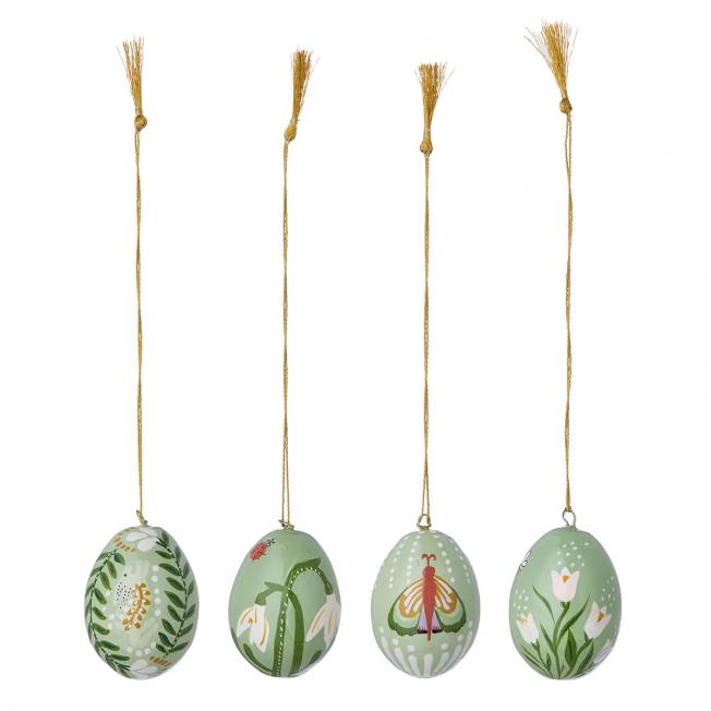 bungalow dk deko ostereier apier mache egg anila gruene hase blumenmuster wunderschoen-gemacht