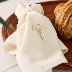 IB Laursen stoffservietten schneegloeckchen bestickte wunderschoen-gemacht