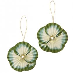 bungalow dk papier rosette lila gruene blumen flower wunderschoen-gemacht