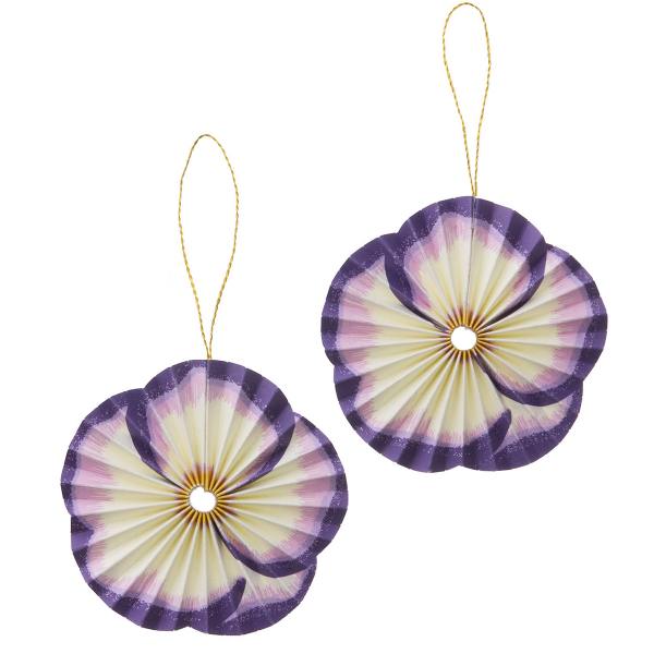 bungalow dk papier rosette lila gruene blumen flower wunderschoen-gemacht