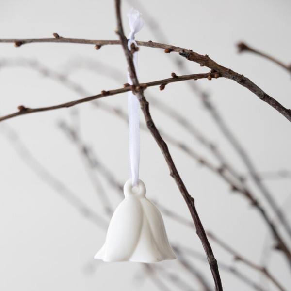 storefactory hänge keramik blumen blueten weisse schneegloeckchen wunderschoen-gemacht