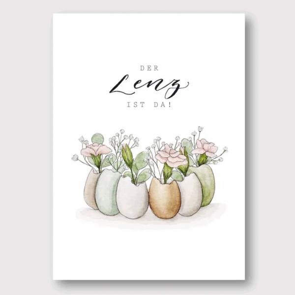 frollein luecke illustrierte karten der lenz ist da wunderschoen-gemacht