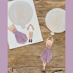 tall hat tales bastelbogen maedchen luftballon lila wunderschoen-gemacht