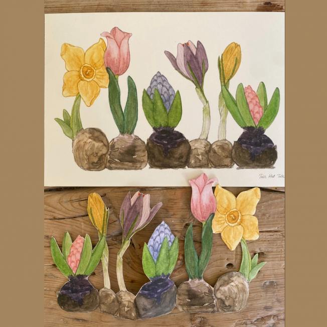 tall hat Tales diy ausschneidebogen bastelbogen papierblueten frueblueher wunderschoen-gemacht