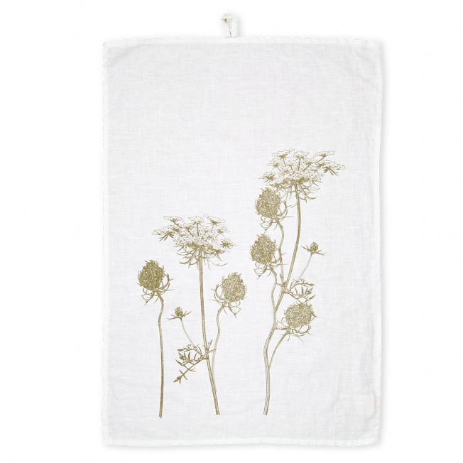 dorothee lehnen leinen geschirrtuch pflanze queen anne wilde moehre wunderschoen-gemacht