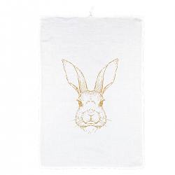 dorothee lehnen gold leinen geschirrtuch hasengesicht osterhase wunderschoen-gemacht
