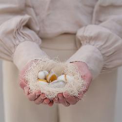 jurianne matter osternest gefilzte ostereier neutral wunderschoen-gemacht