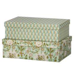 bungalow dk boxen blockprint sita pistachio mintgruene blumenmuster wunderschoen-gemacht