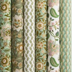 bungalow dk handgeschoepftes papier gruene goldene blumenmuster wunderschoen-gemacht