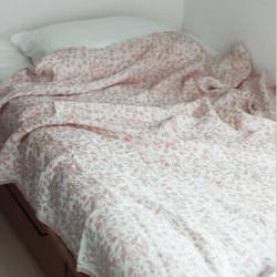 lapuan Kankurit leinendecke rosa weisses blumenmuster wunderschoen-gemacht