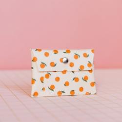 ecke geldbeutel wallet kartenetui nude orangen wunderschoen-gemacht