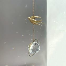 von lani sonnenfaenger suncatcher kristalle goldener vogel schwalbe wunderschoen-gemacht